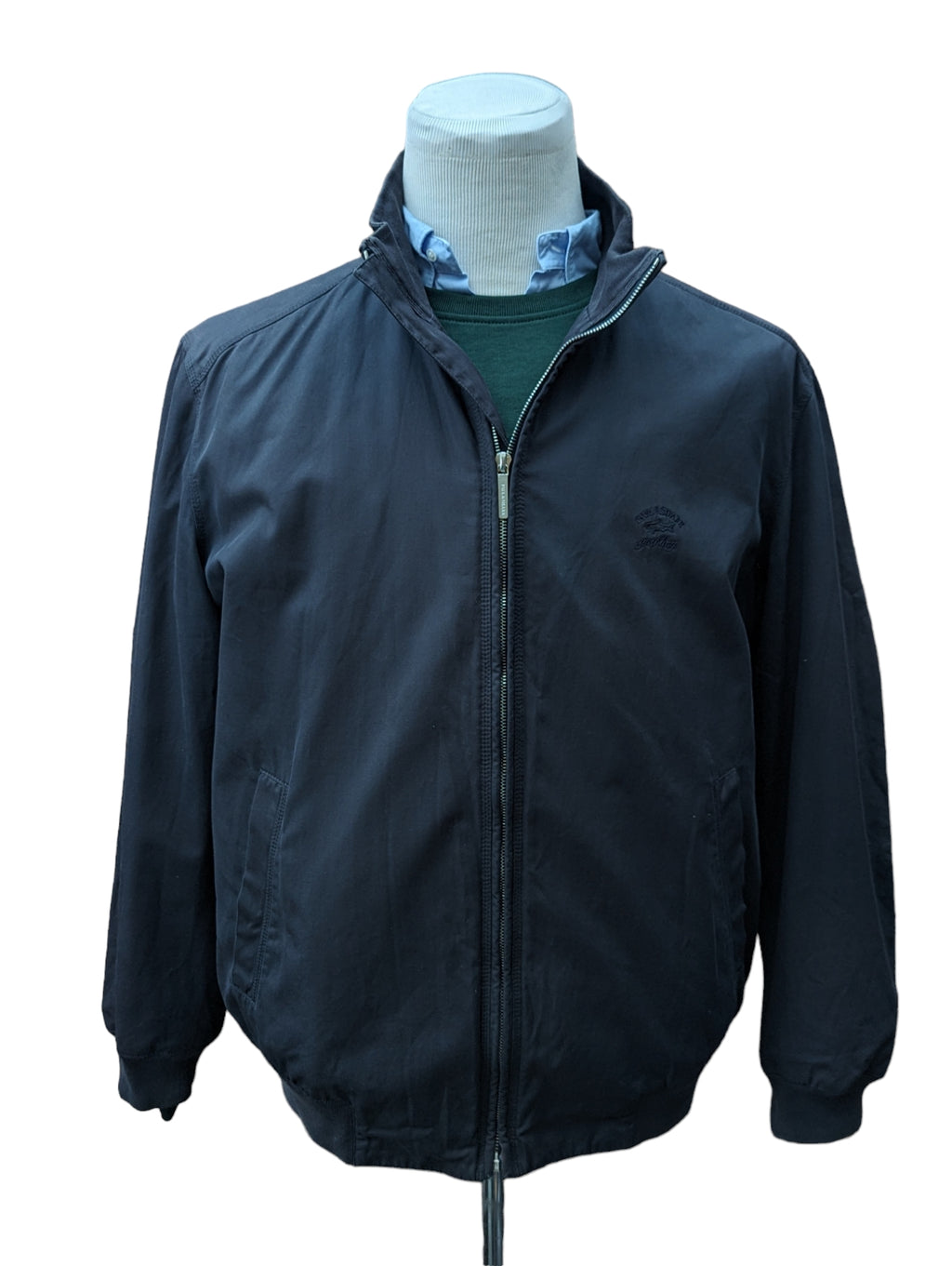 Paul Shark Bomber Jacket L Navy Loro Piana Cotton