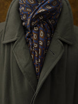 Battisti Scarf Navy Geometric Modal/Cashmere whisper