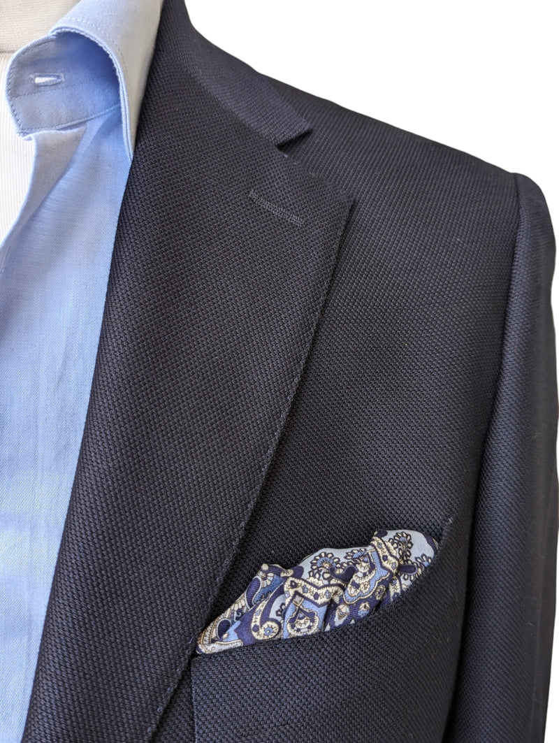 Battisti Pocket Square Sky blue Cotton/Silk