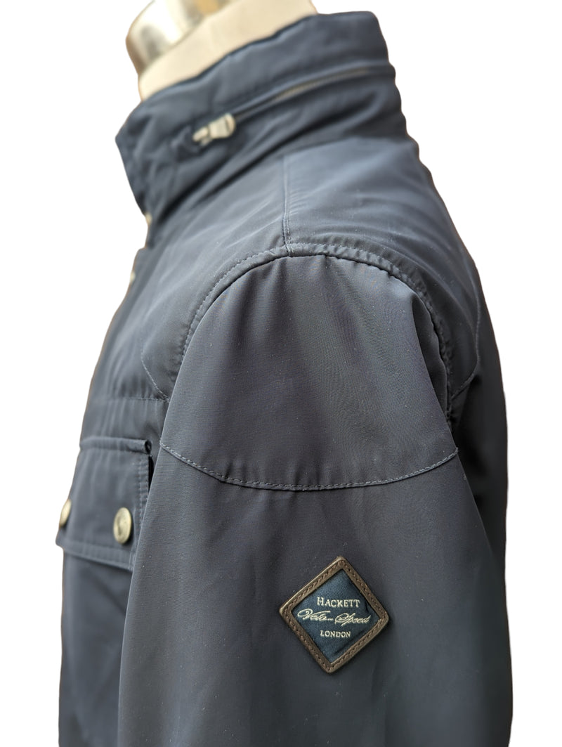 Hackett Velospeed Field Jacket S Navy Blue Polyester