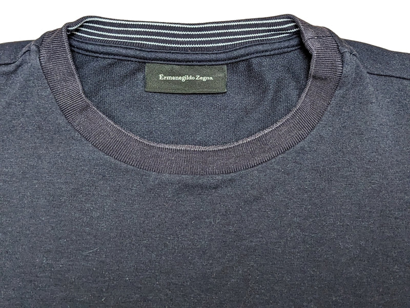 Zegna Sweatshirt M/L 52 Faded Blue Cotton