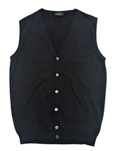 Zanone Cardigan Vest L/XL IT54 Dark Blue Wool