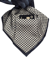 Battisti Tie Midnight fancy stripes, 2-button & pocket, pure silk