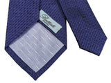 Battisti Tie Royal blue woven pattern, hidden pocket, pure silk