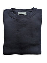 The Wardrobe Crewneck Sweatshirt Navy Cotton Blend