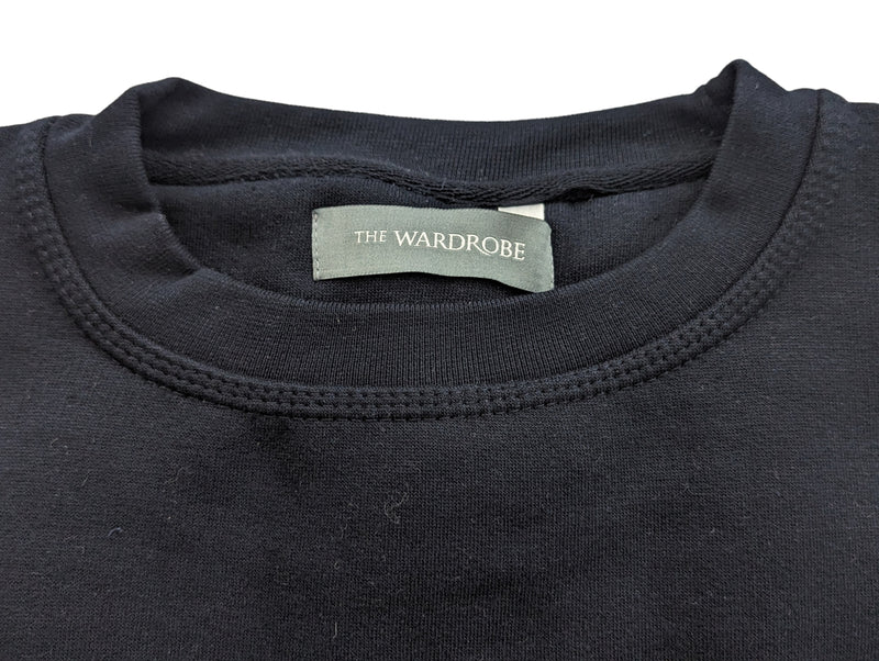 The Wardrobe Crewneck Sweatshirt Navy Cotton Blend