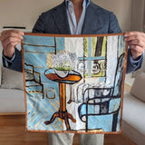 Battisti Pocket Square / Bandana Matisse The Window Fine Art Painting Pure Silk