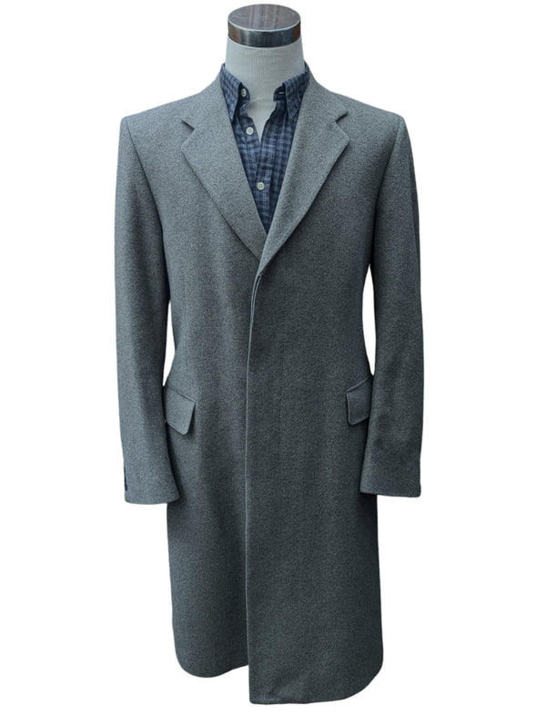 Selfridges London Coat M/L 40L Stone Grey Pure Cashmere