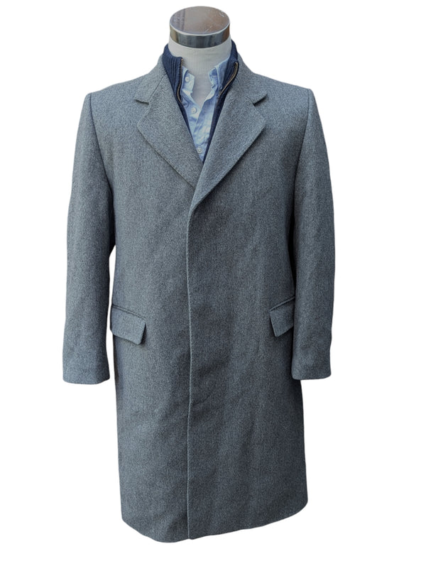 Vintage Dunn & Co. (Fox Bros/Marling Evans) Coat 40R Light/Mid Grey 3-button Pure Heavy Wool