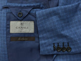 Canali Exclusive Sport Coat 40R Blue Check 2-button Cashmere/Silk