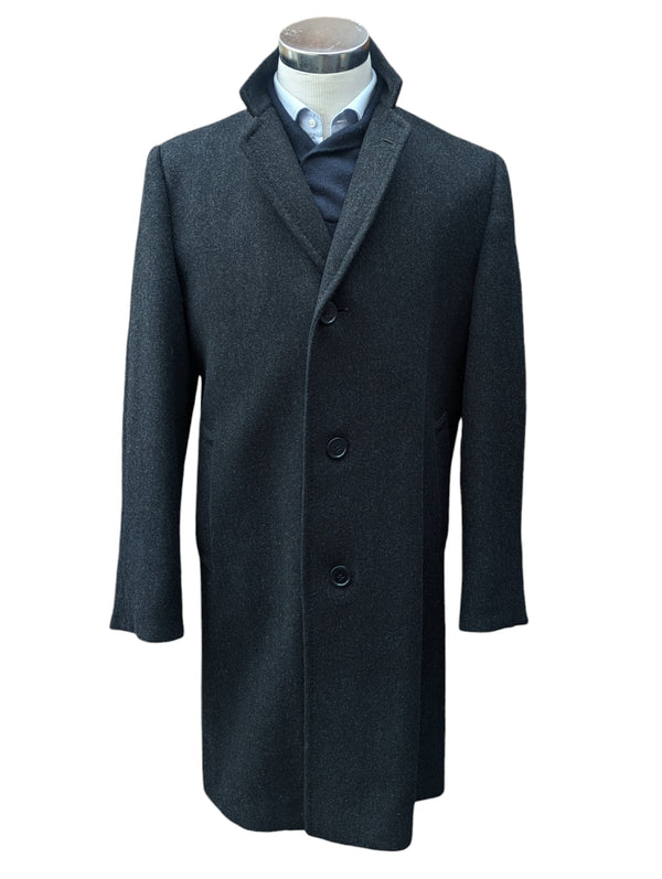 Vintage Mersley (Fox Bros/Marling Evans) Coat 40R Charcoal Grey 3-button Pure Heavy Wool