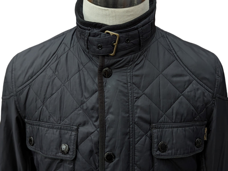 Barbour Jacket M Boldon Quilt Black Polyamide