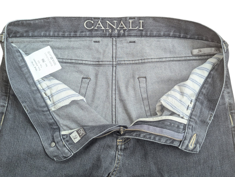 Canali Jeans 34 Dark Grey 5 pocket cotton/elastane denim