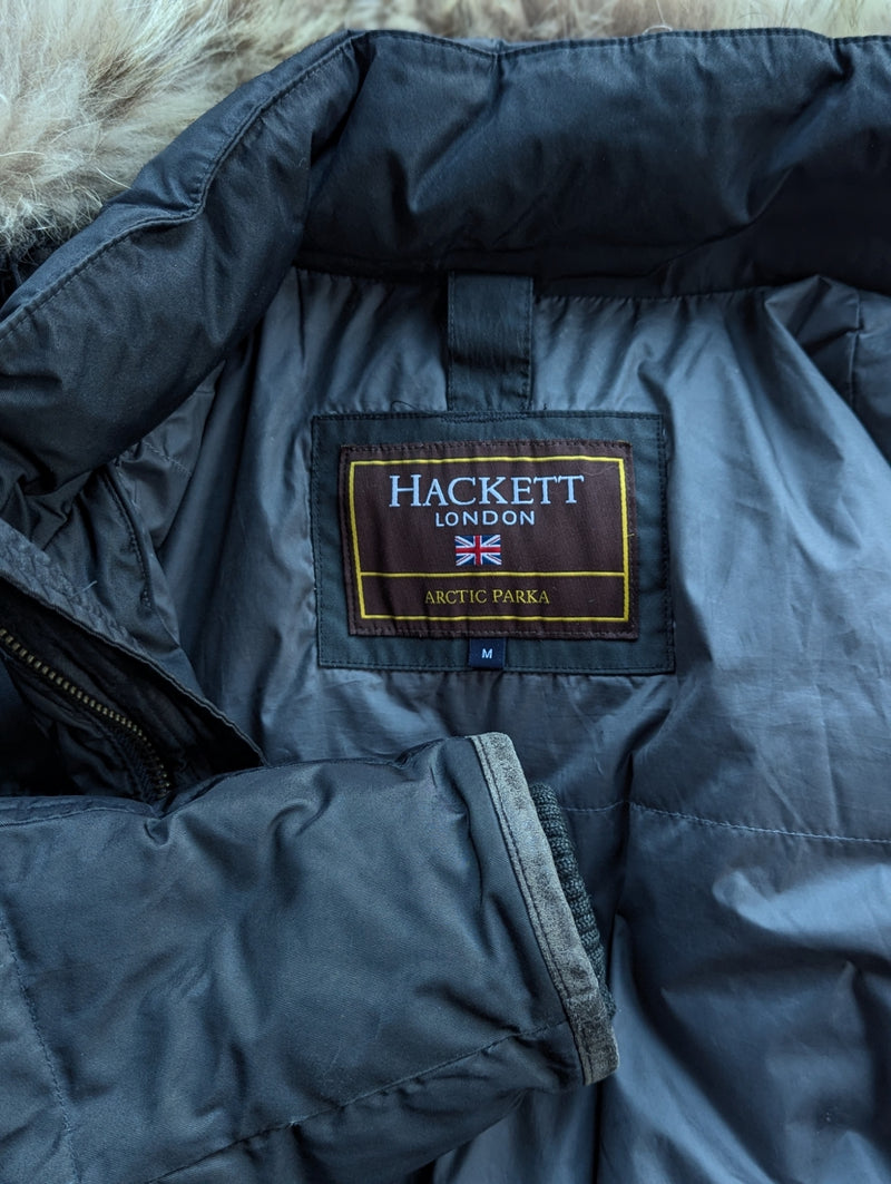 Hackett Arctic Parka M Asphalt Fur Trimmed Polyester