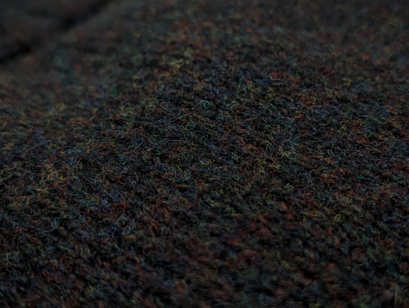 The Wardrobe Sweater Midnight Brown Flecked Crew Neck Pure Wool