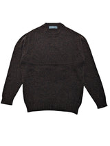 The Wardrobe Sweater Brown Flecked Crew Neck Pure Wool