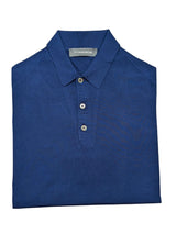 The Wardrobe Loro Piana "Wish" Sweater Blue Polo Superfine 170s Merino Wool