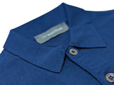 The Wardrobe Loro Piana "Wish" Sweater Blue Polo Superfine 170s Merino Wool