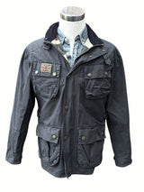 Hackett Field Rally Jacket XS/S Blue Waxed Cotton England