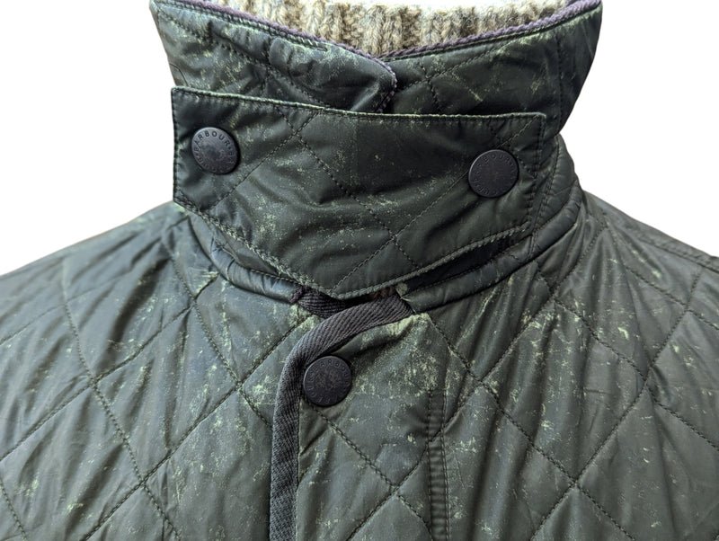 Barbour Jacket M/L Dark Olive Bardon Padded Quilt Polyester