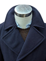 Vintage Burton DB Pea Coat S/M 38 Navy Blue Pure Wool