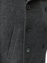 Vintage Oligos Italy S/M DB Peacoat Charcoal Grey Wool