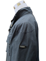 Hackett Field Rally Jacket L Blue-Grey Waxed Cotton England