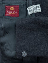 Vintage Dunn & Co (Fox Bros/Marling Evans) Coat 40R Charcoal Grey 3-Button Pure Heavy Wool