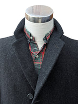 Vintage Dunn & Co (Fox Bros/Marling Evans) Coat 40R Charcoal Grey 3-Button Pure Heavy Wool