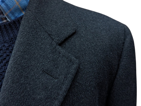 Vintage Chester Barrie Coat 44R Charcoal 4-button Heavy Cashmere/Wool