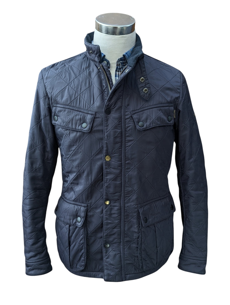 Barbour Jacket M Navy Blue Ariel Polarquilt Polyamide