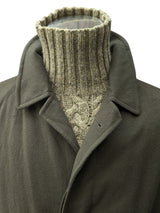 Corneliani Belted Raglan Coat XXL 46/48 Sage Green Wool/Cashmere