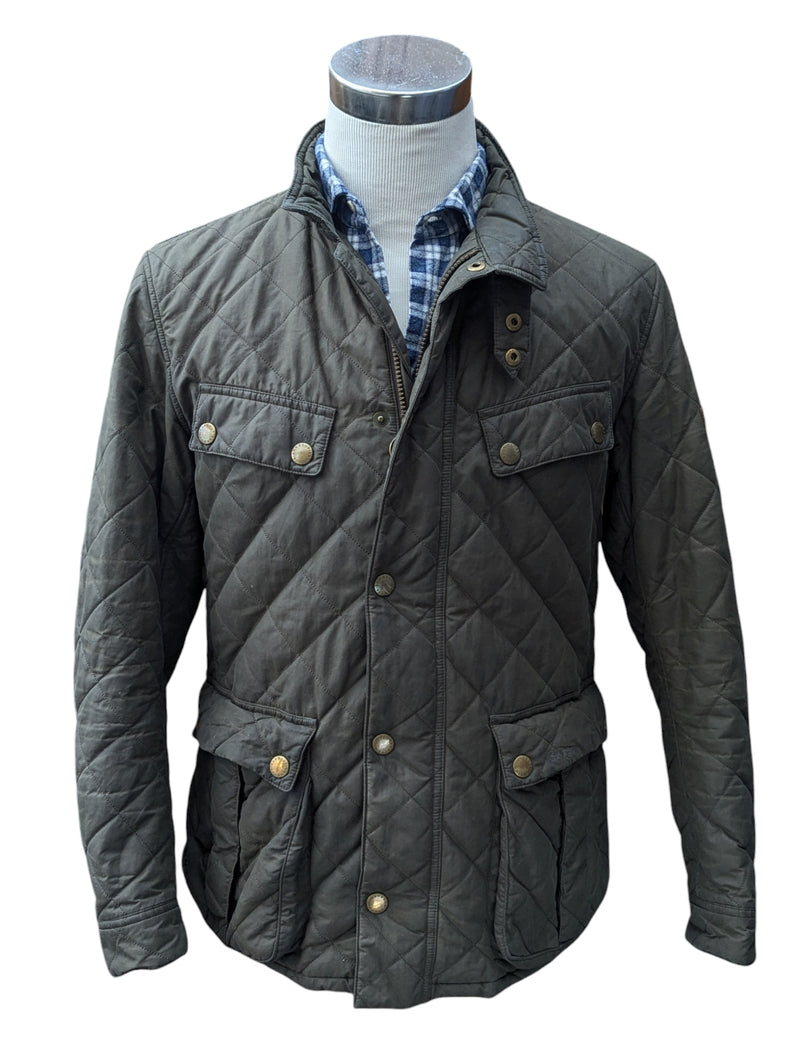 Barbour Jacket M Olive Sea Ariel Padded Quilt Polyamide/Cotton