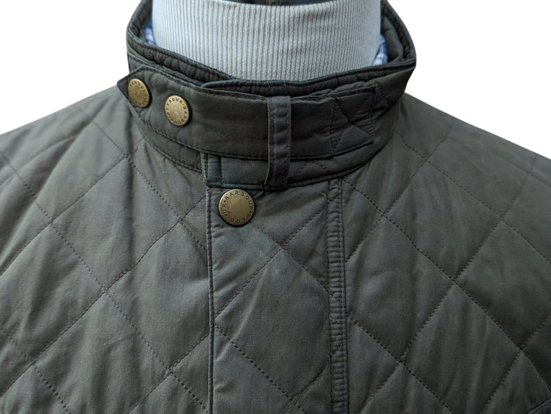 Barbour Jacket M Olive Sea Ariel Padded Quilt Polyamide/Cotton