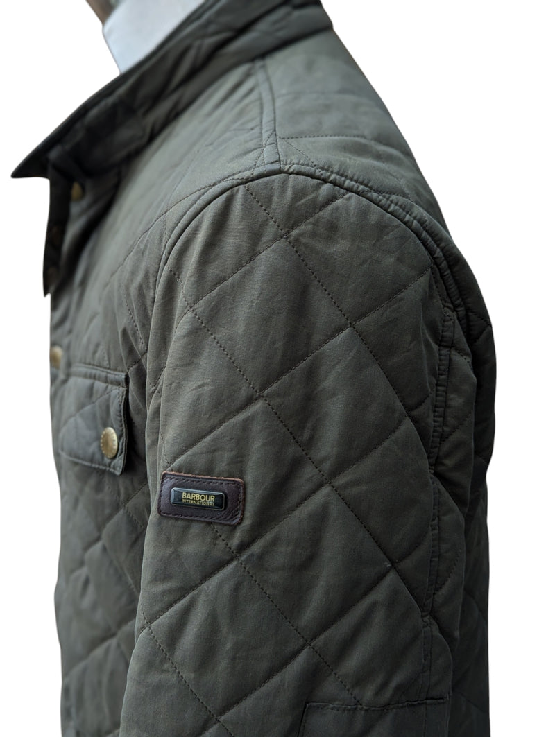 Barbour Jacket M Olive Sea Ariel Padded Quilt Polyamide/Cotton