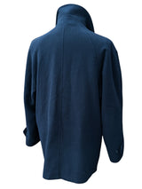 Marks & Spencer British Car Coat L Navy Blue Pure Wool