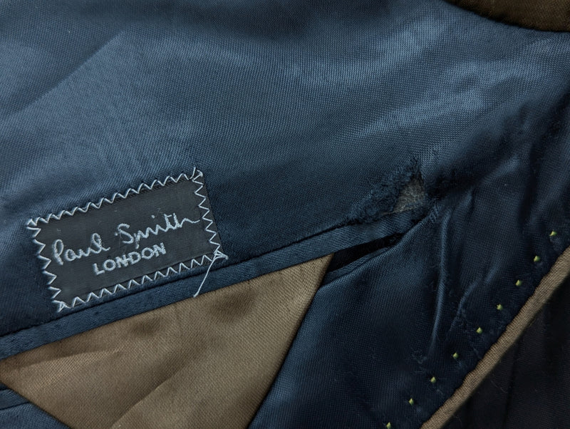 Paul Smith Coat M 39/40R Navy Wool Twill Italy