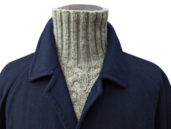 Strellson Switzerland Navy Blue Raglan Coat L/XL 42/44 Wool/Cashmere