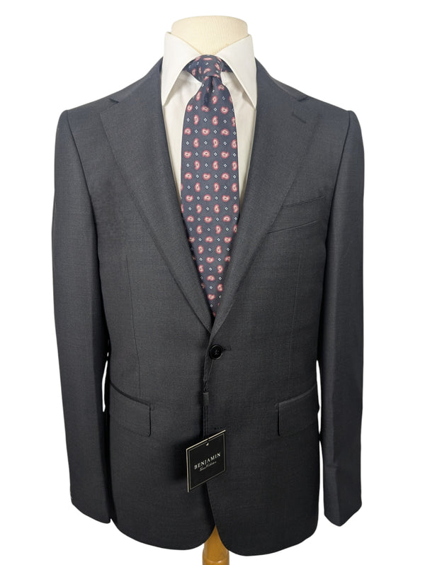 Benjamin Sartorial Suit Charcoal Grey 2-button Pitti Model Super 140's Wool